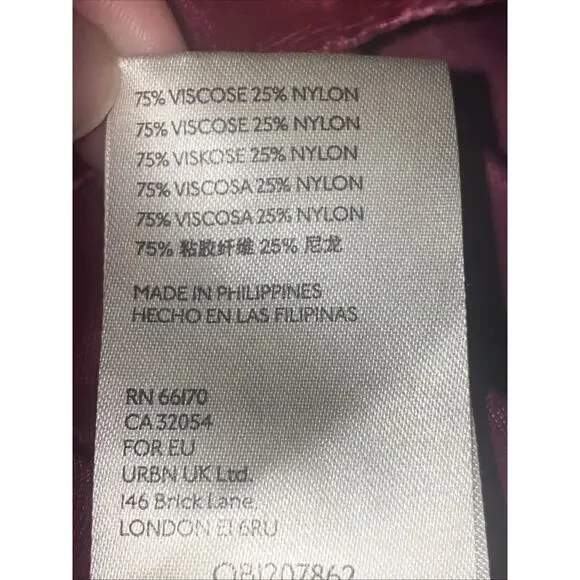 Anthropologie Velvet Midi Dress in Rich Burgundy - Picture 13 of 13